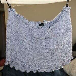 bandeau style strapless crop top